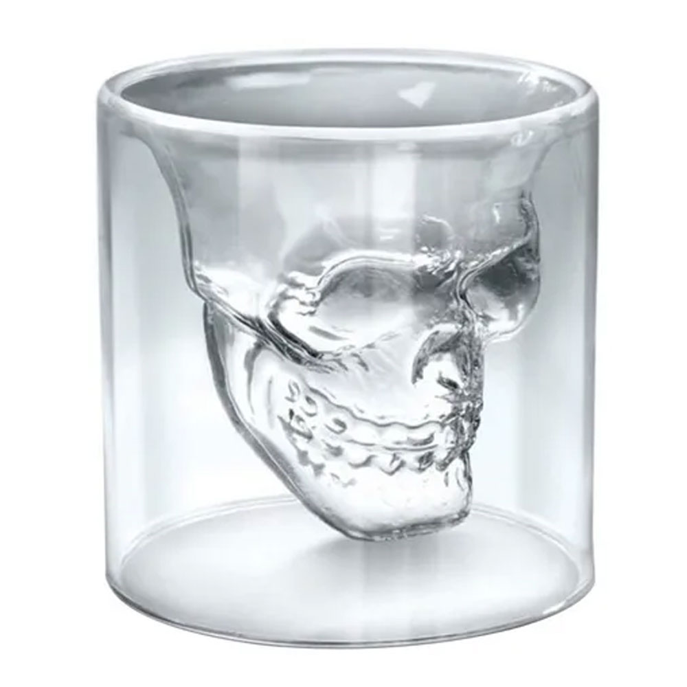 Foto 2 pulgar | Vaso de Cristal Fondo de Calavera 150 ml