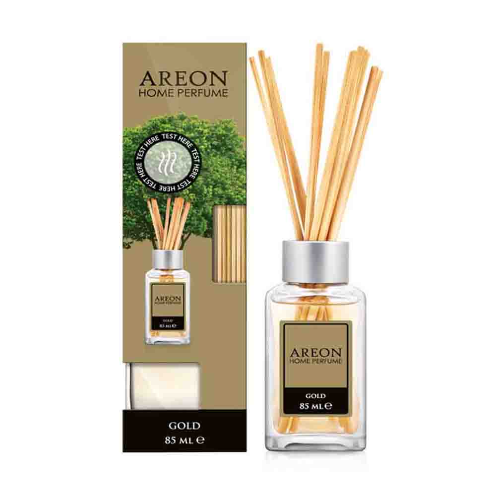 Difusor Areon PL01 color Dorado Ambientador Varillas 85 ml Aroma Gold