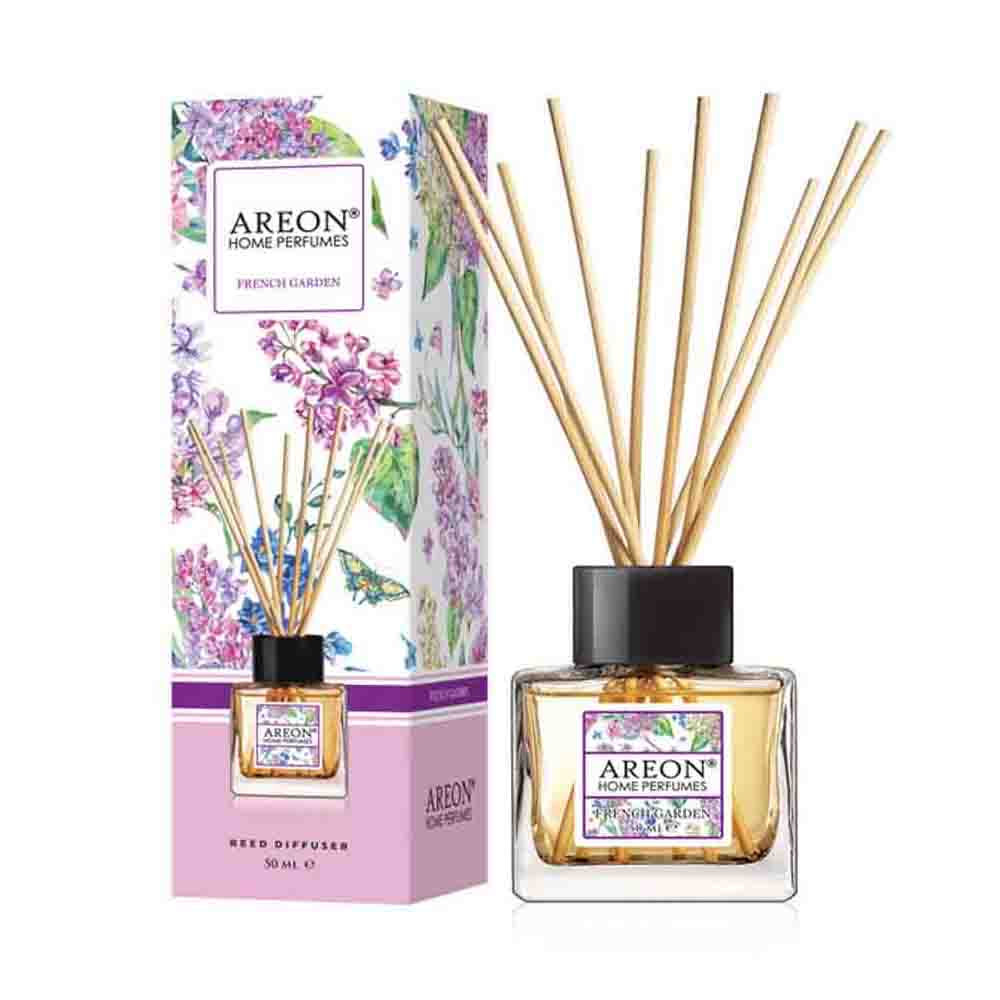 Difusor Areon BHP01 color Púrpura Ambientador Varillas 50 ml Aroma French Garden