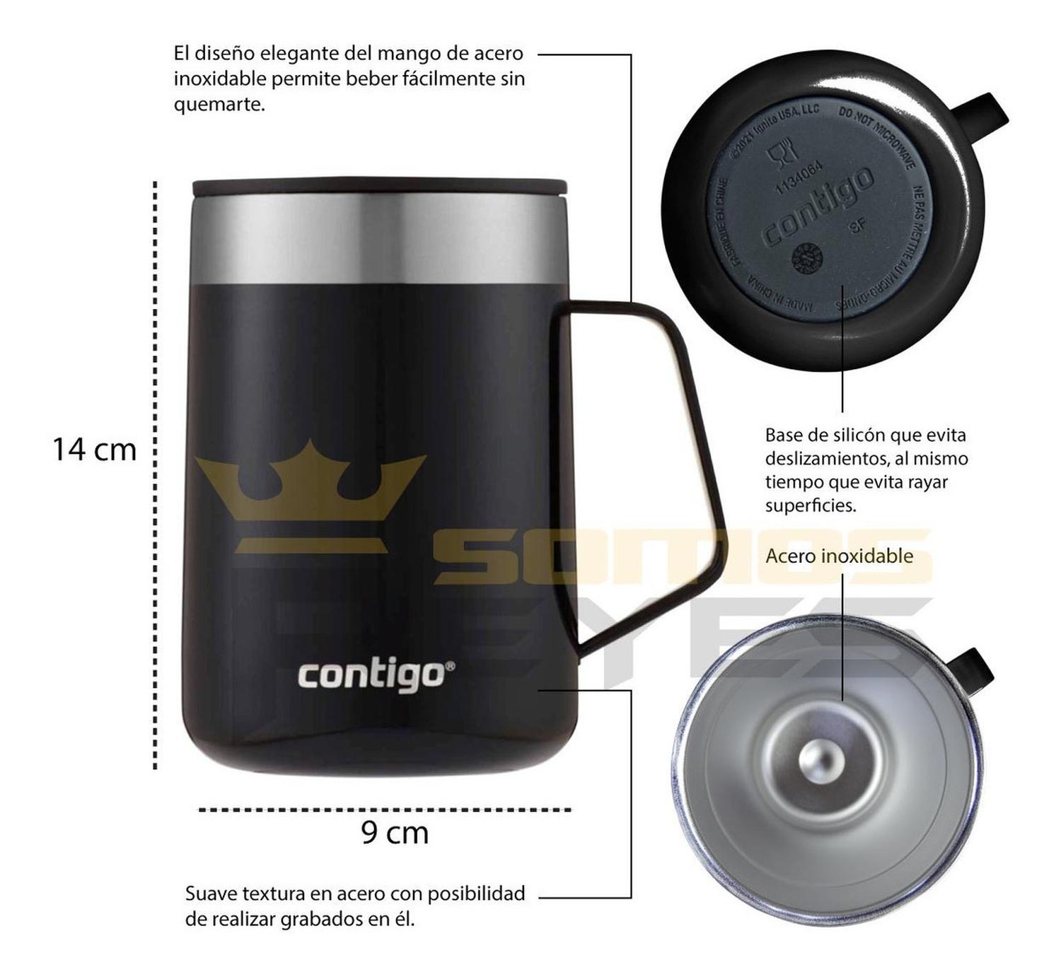 Foto 5 | Taza Térmica Termo Contigo 2144597 color Negro más Tapa para Caliente y Frio 14 Oz