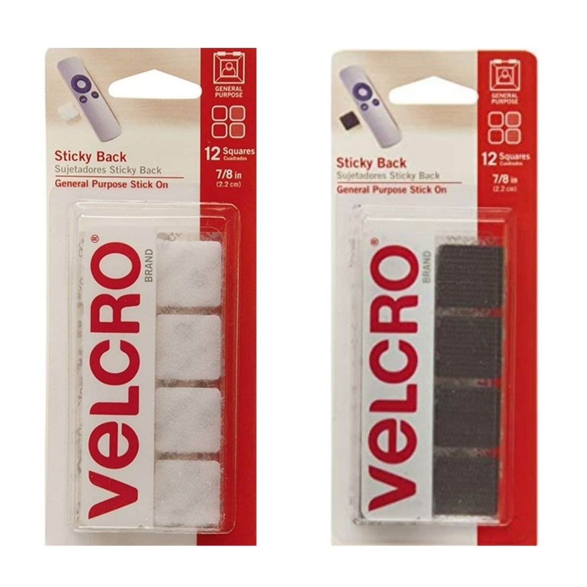 Foto 2 pulgar | Cuadros Sujetadores con Adhesivo 48 pz Velcro Sticky Back color Blanco con Negro