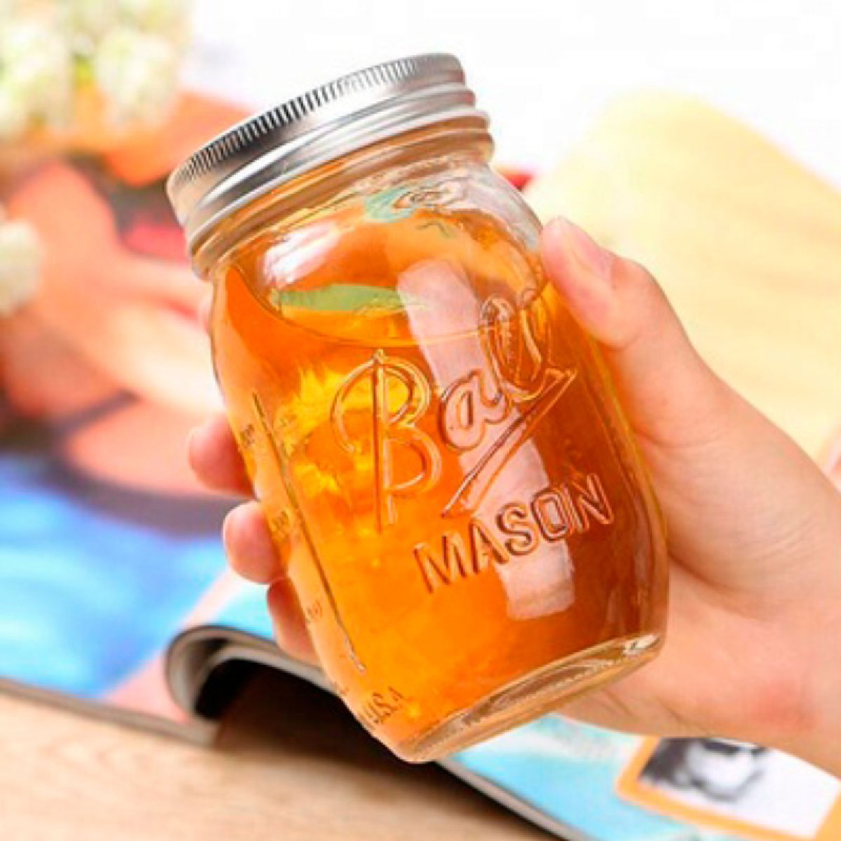 Foto 4 pulgar | Frascos Mason Jars Ball 6pz 16oz/473ml Boca Regular