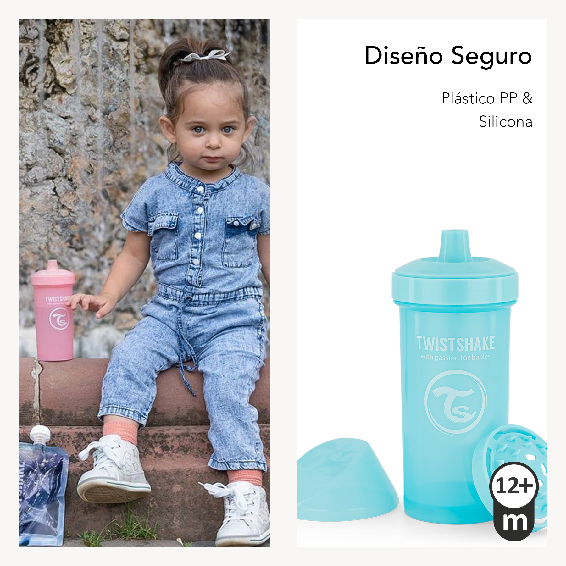 Foto 4 pulgar | Vaso Kid Cup Twistshake 12 oz color Gris