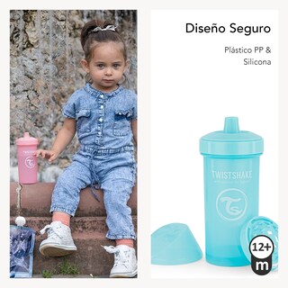 Foto 3 | Vaso Kid Cup Twistshake 12 oz color Gris