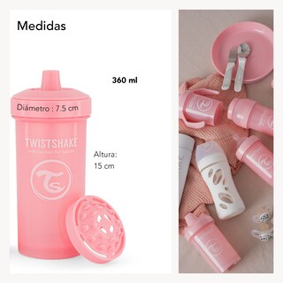 Foto 5 | Vaso Kid Cup Twistshake 12 oz color Rosa
