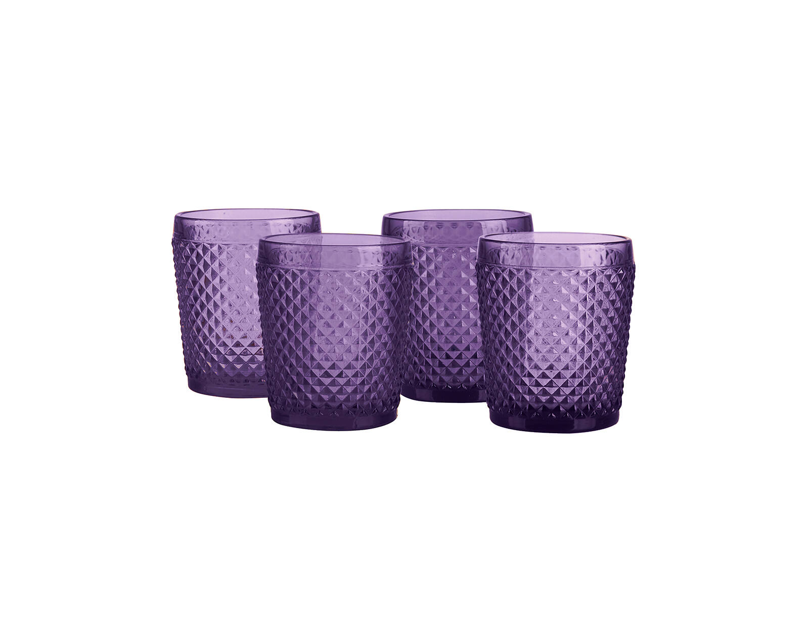 Foto 1 | Vasos Diamante Love and Lemons T130501vi color Morado 4 Piezas de Cristal