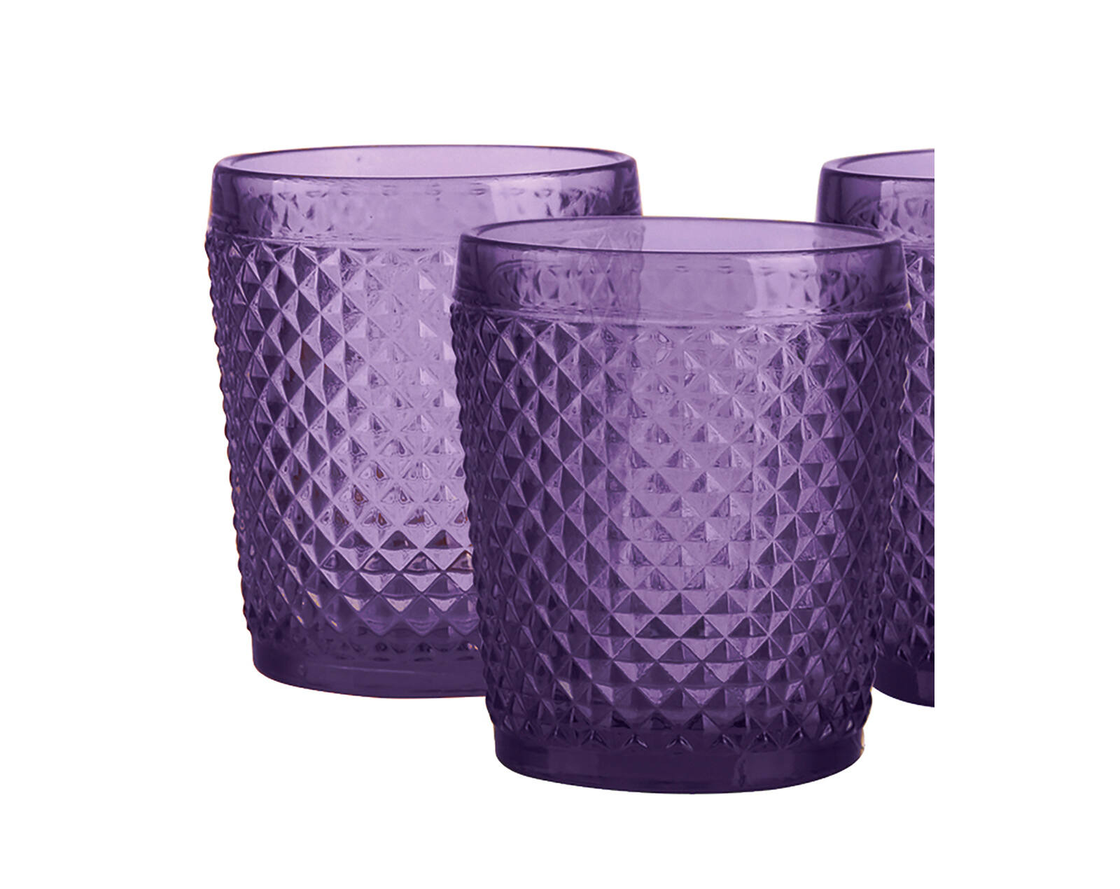 Foto 2 | Vasos Diamante Love and Lemons T130501vi color Morado 4 Piezas de Cristal