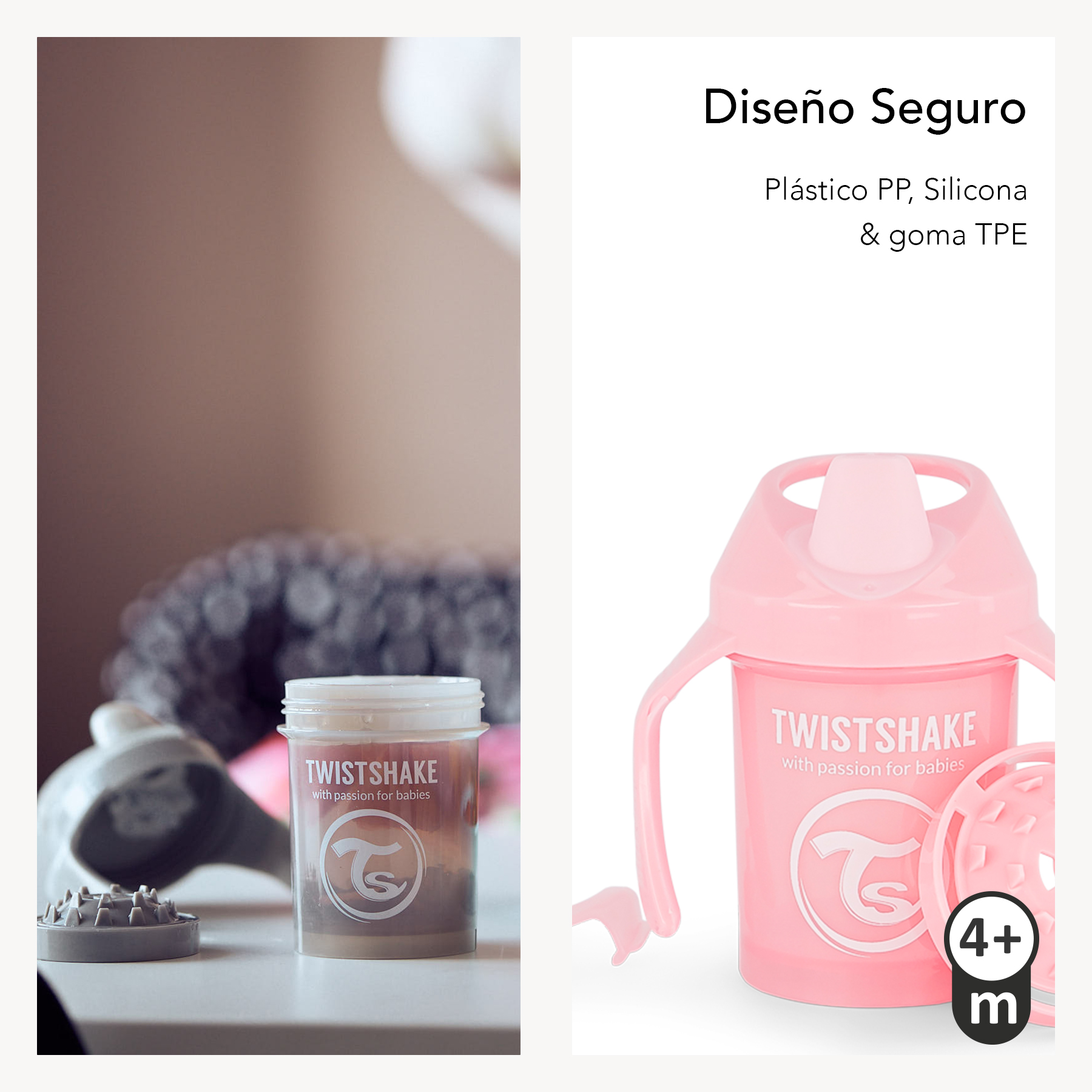 Foto 4 pulgar | Vaso Mini Cup Twistshake de 7oz color Gris