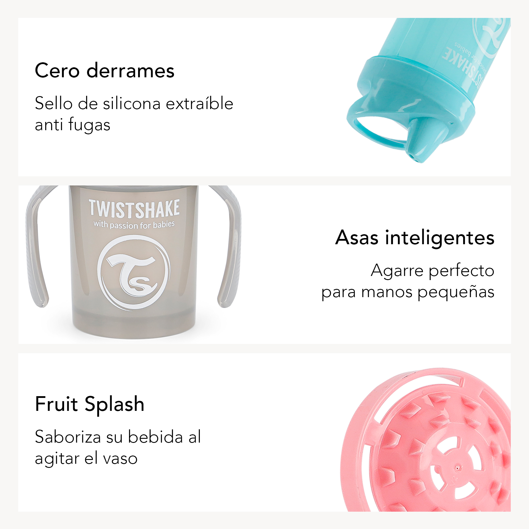 Foto 5 pulgar | Vaso Mini Cup Twistshake de 7oz color Gris