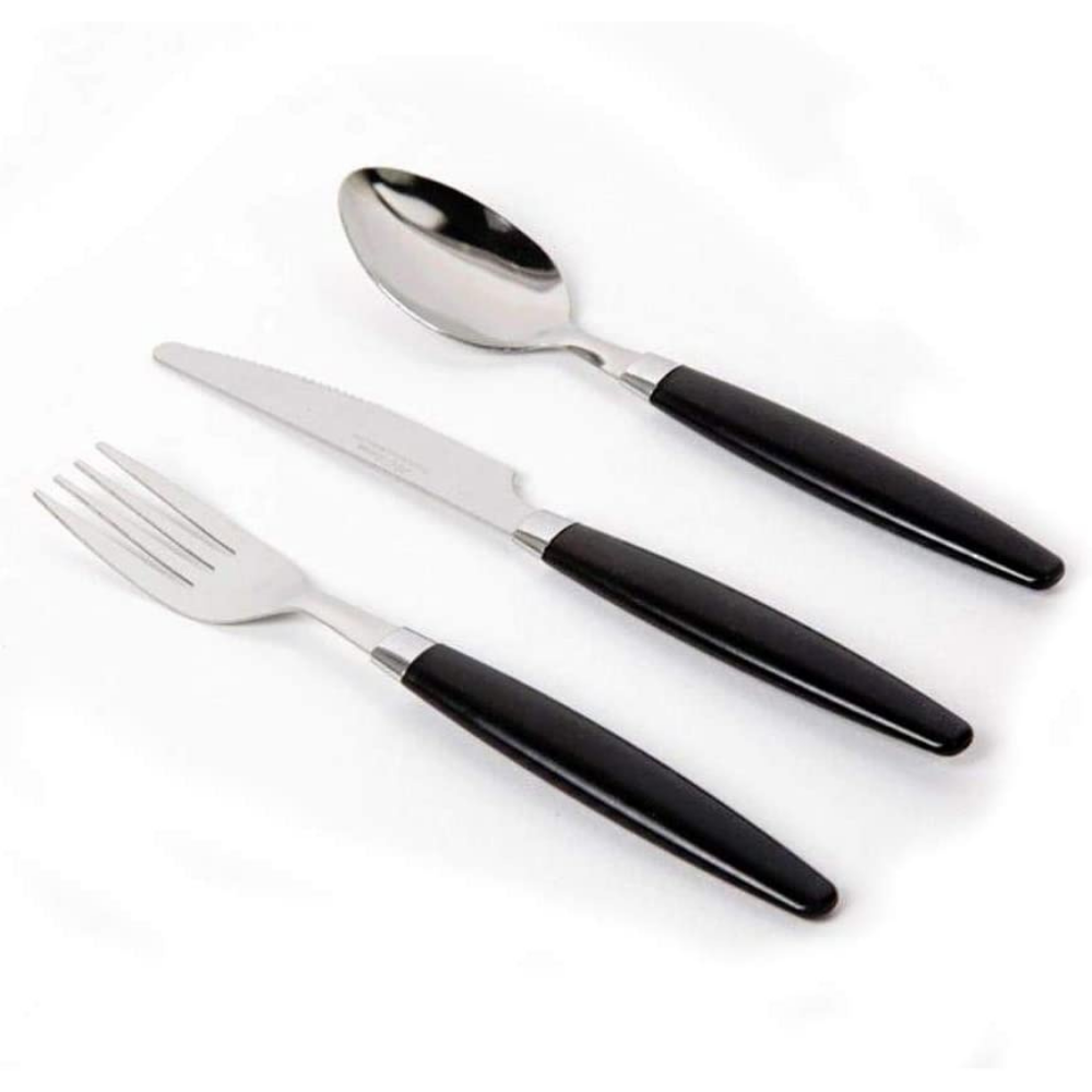 Juego de Cubiertos Gibson 12 pz Mango de Plástico color Negro
