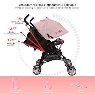 Foto 6 | Carriola de Bastón Kool Baby Plegable Car-104 Rosa