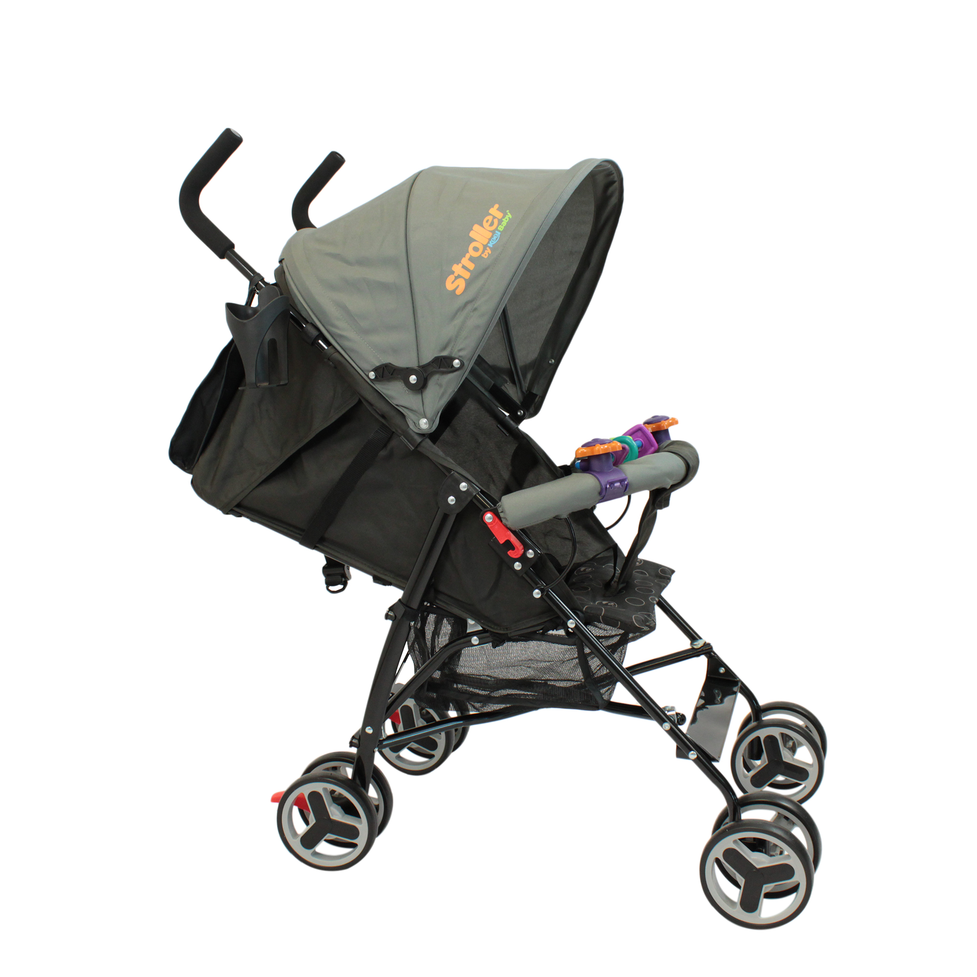 Carriola Kool Baby CAR-104 color Gris de Bastón Plegable para Bebé