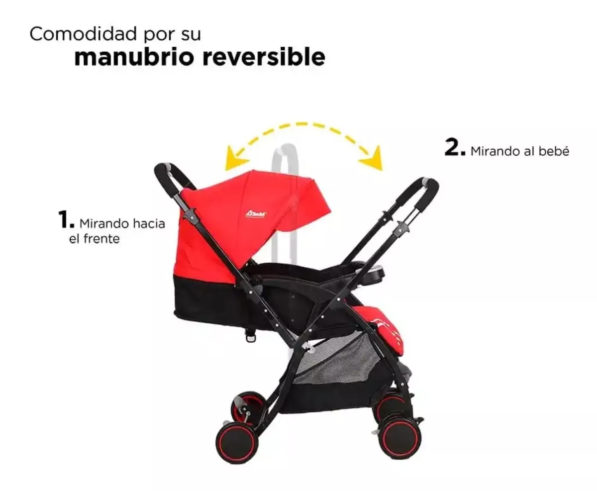 Foto 4 pulgar | Carriola D Bebe Lu Baby Reversible Camita