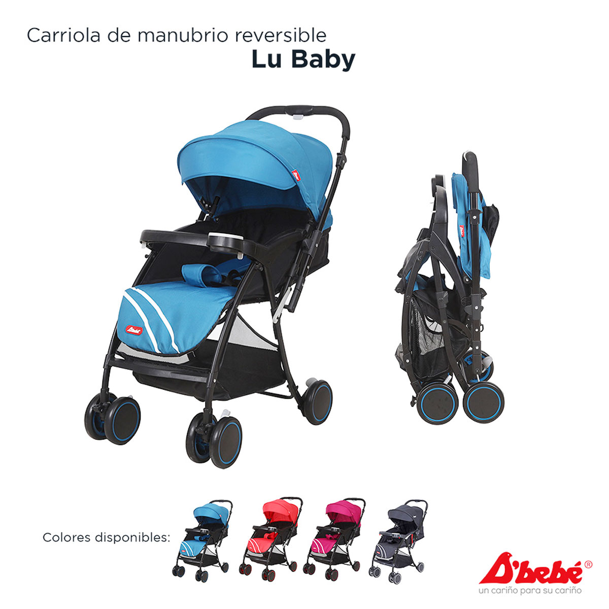 Foto 3 pulgar | Carriola D Bebe Lu Baby Reversible Camita