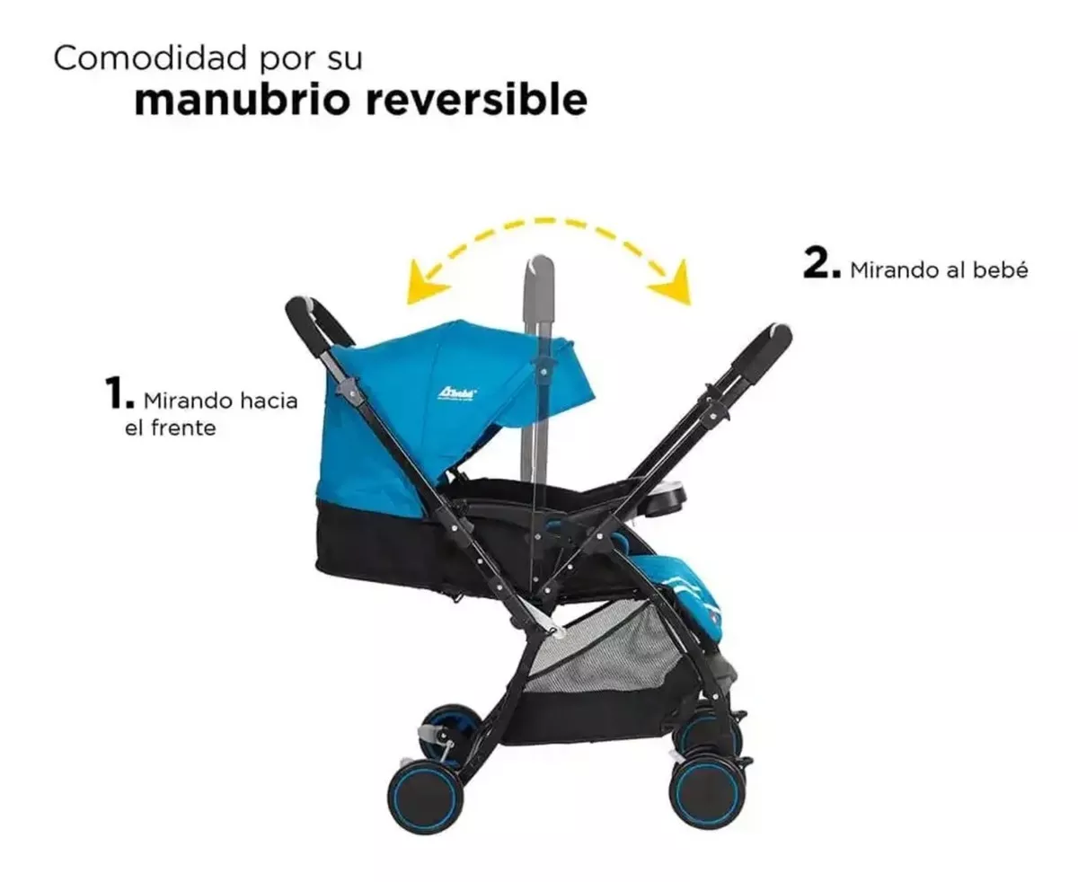 Foto 4 pulgar | Carriola D Bebe Lu Baby Reversible Camita