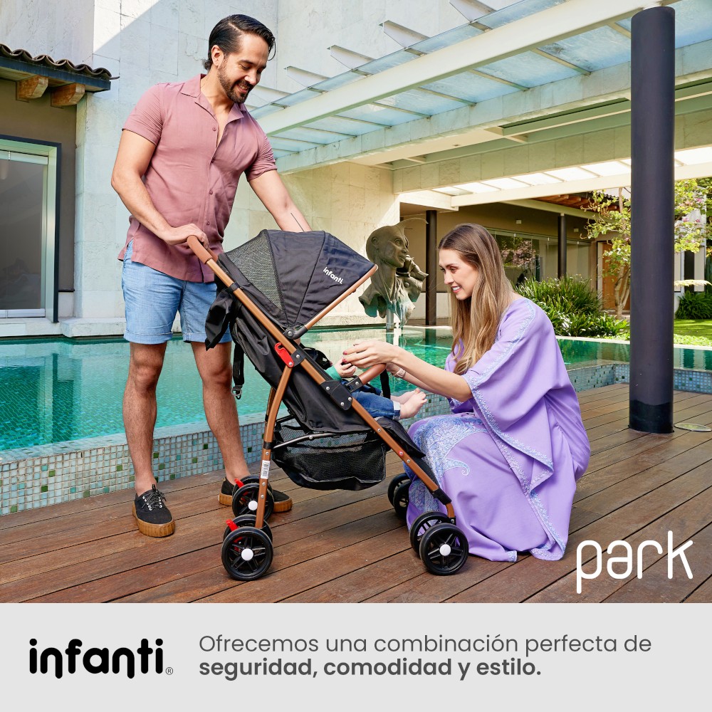 Foto 7 | Carriola Park Infanti Ligera Y Plegable Negra