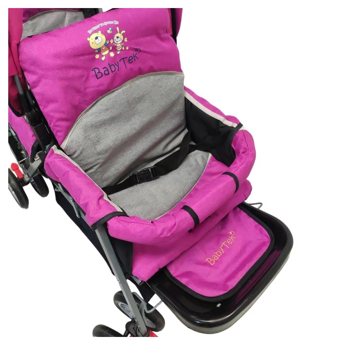 Foto 4 pulgar | Carriola Gemelar Baby Tek Rosa Plegable