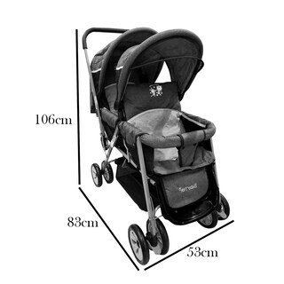 Foto 4 | Carriola para Niños Gemelar Baby Tek Plegable P-F Rosa