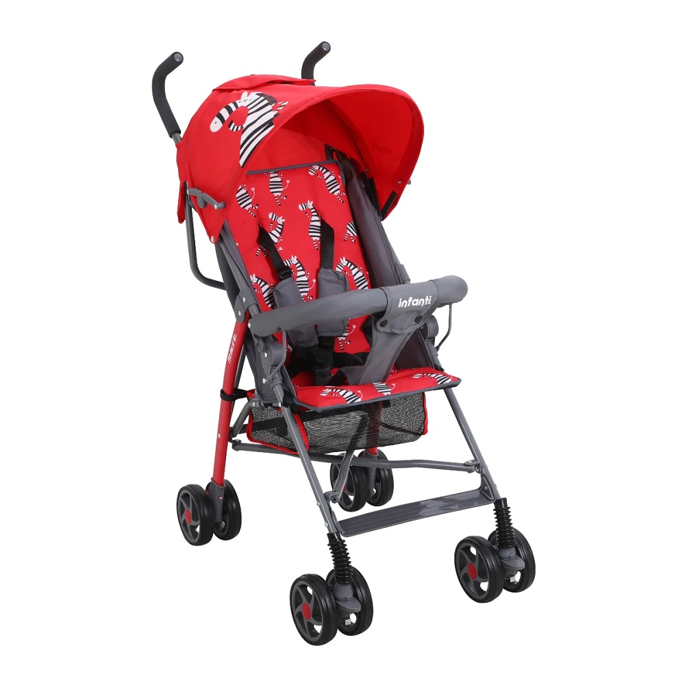 Carriola de Baston Infanti Skit Zebra color Rojo