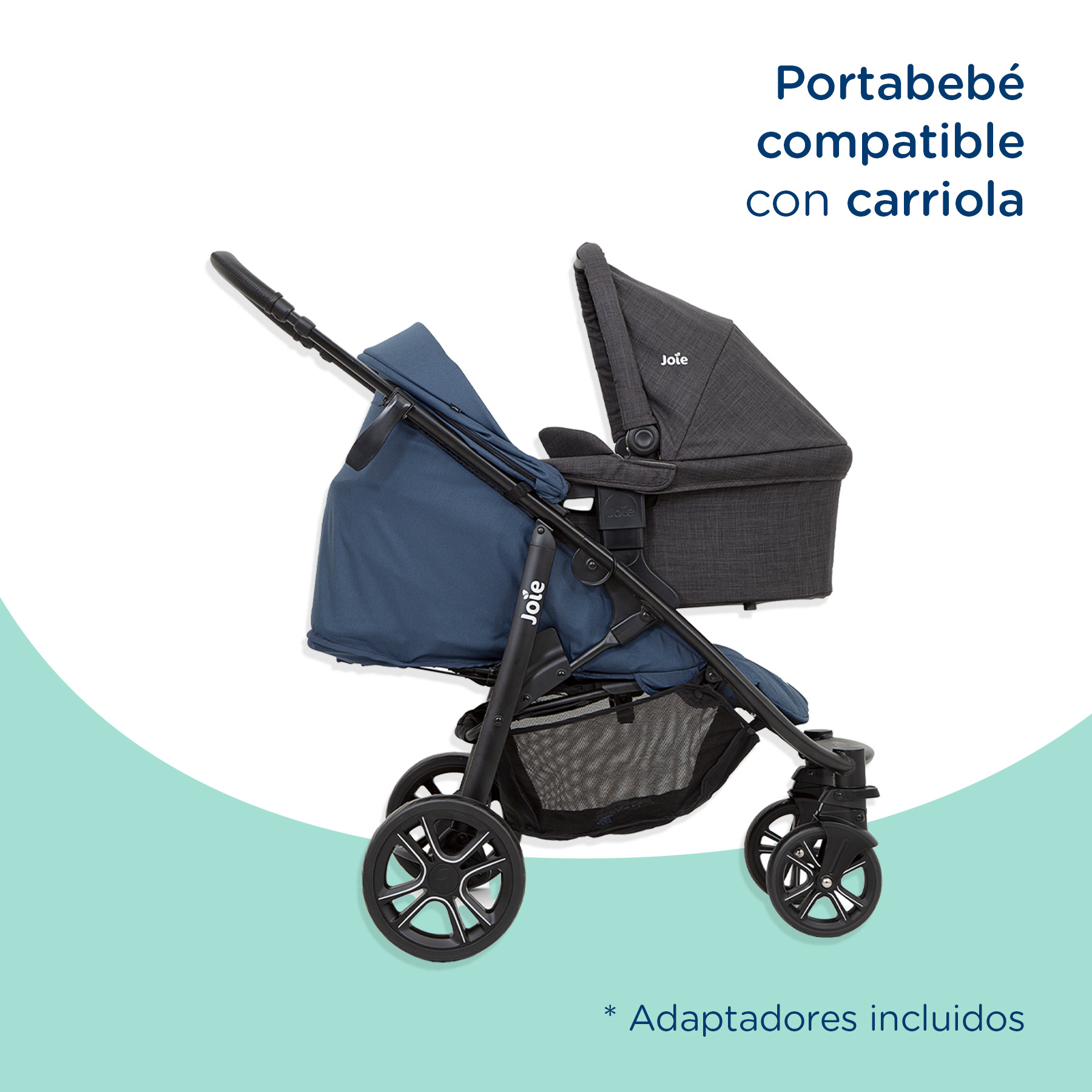 Foto 7 | Carriola Bebé Joie Litetrax 4 Carriola De Bastón Plegable color Azul