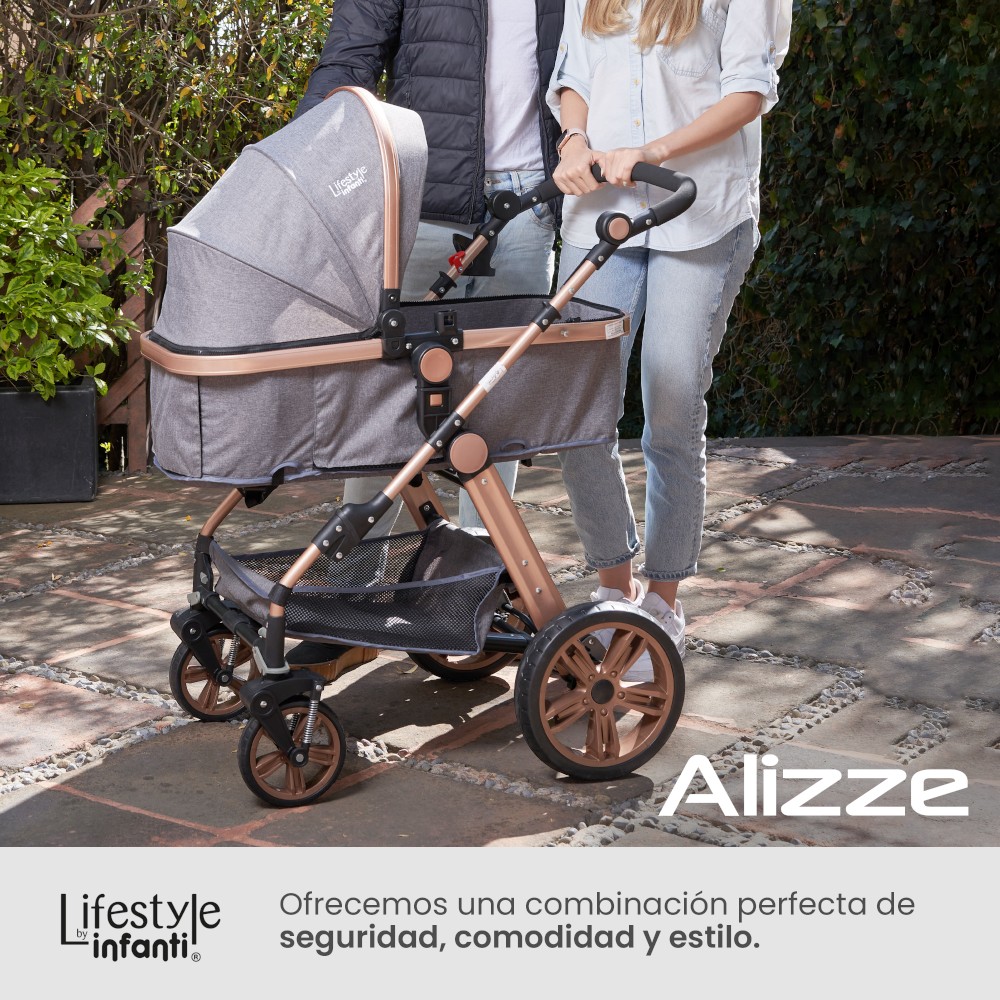 Foto 8 pulgar | Lifestyle By Infanti Carriola Sistema de Viaje Alizze Asiento Reversible con Portabebé Color Gris