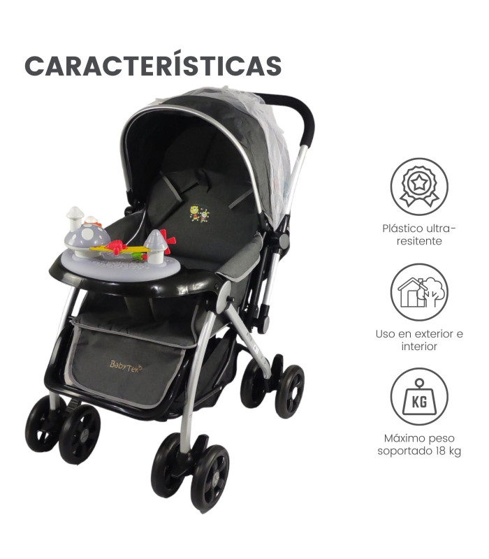 Foto 4 pulgar | Carriola Baby Tek H-D-GRIS color Gris