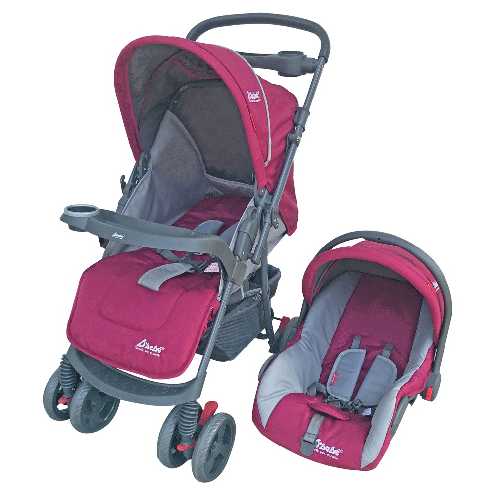Foto 1 | Carriola Travel System D´Bebé Reversible color Rosa