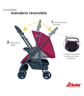 Foto 3 | Carriola Travel System D´Bebé Reversible color Rosa