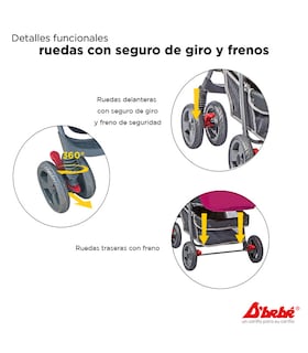 Foto 5 | Carriola Travel System D´Bebé Reversible color Rosa