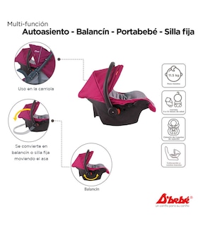 Foto 6 | Carriola Travel System D´Bebé Reversible color Rosa