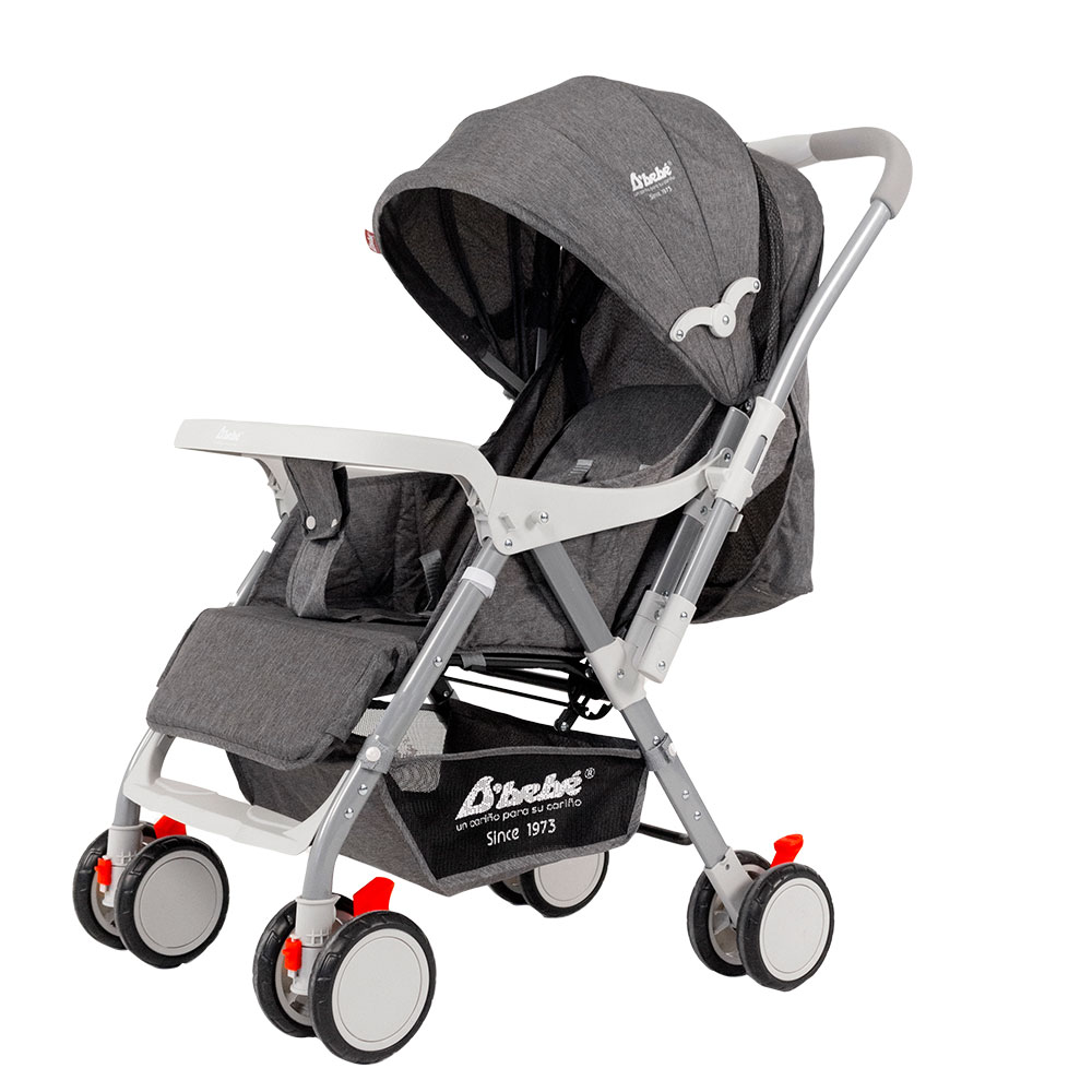 Carriola D Bebé Plegable con Charola color Gris $1,980