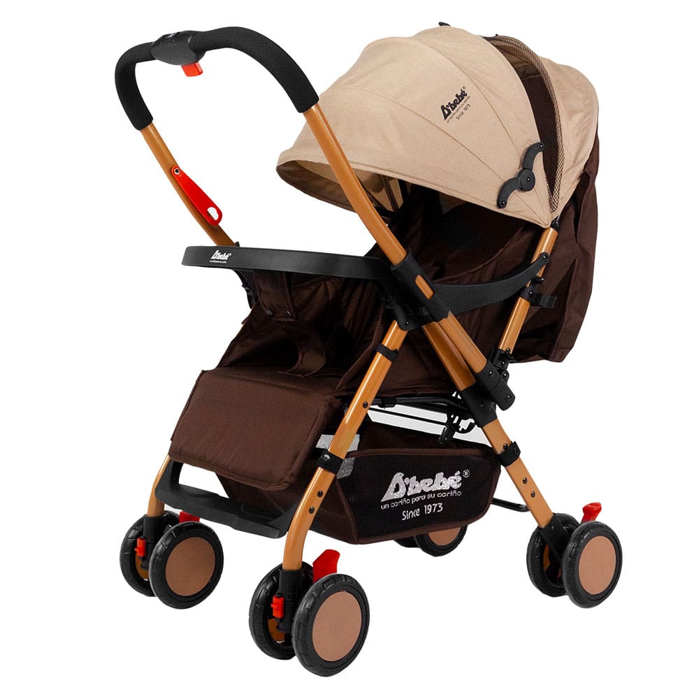 Carriola D Bebé Plegable con Charola color Beige $1,980