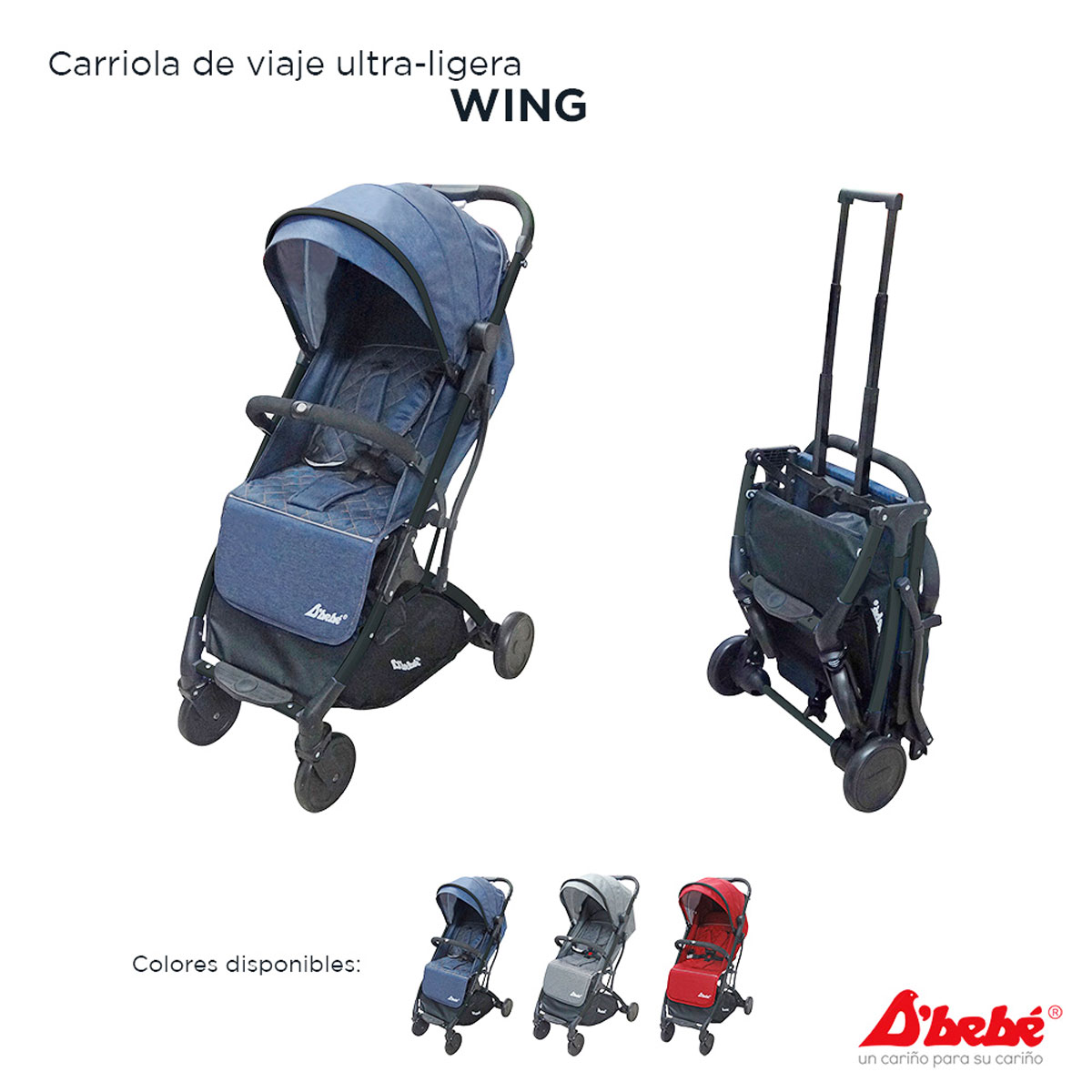 Foto 4 pulgar | Carriola D Bebe Wing Ligera Ultracompacta Baston