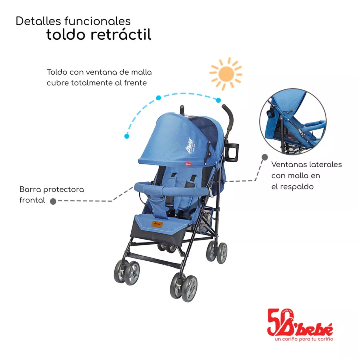 Foto 5 | Carriola D'bebé Aerostar color Azul