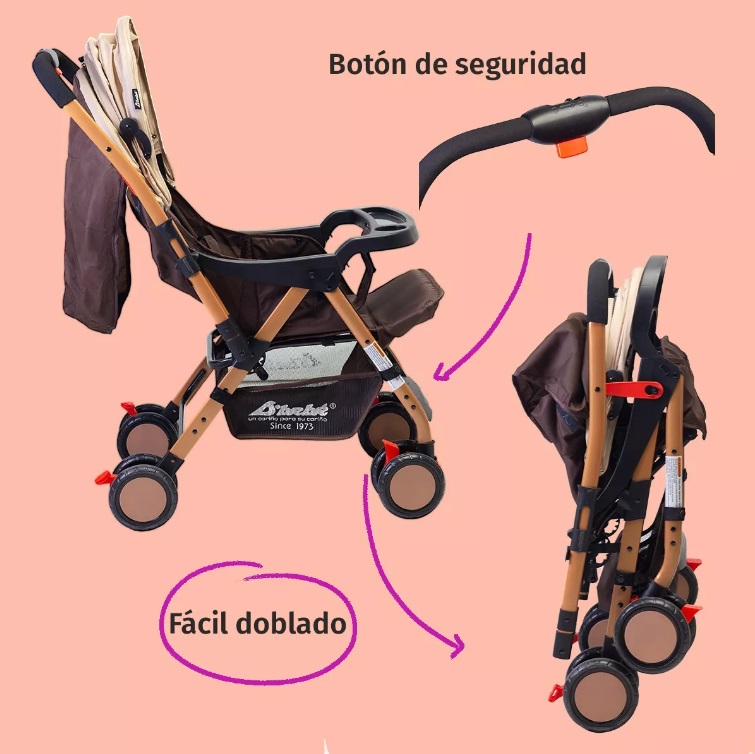 Foto 6 pulgar | Carriola Reversible D'bebé Baby Bm color Beige