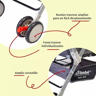 Foto 6 | Carriola Reversible D'bebé Baby Bm color Gris