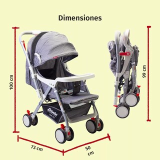 Foto 7 | Carriola Reversible D'bebé Baby Bm color Gris