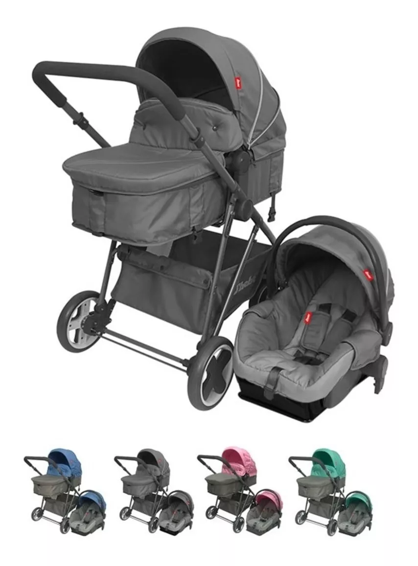 Foto 7 pulgar | Carriola D'bebé Travel System Queen color Gris