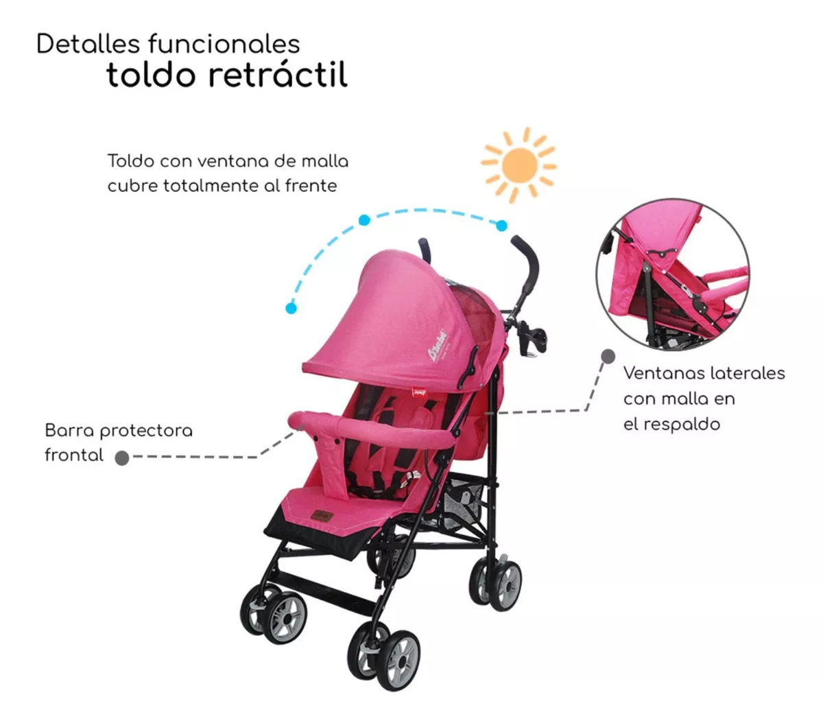 Foto 4 | Carriola D'bebé Aerostar color Rosa