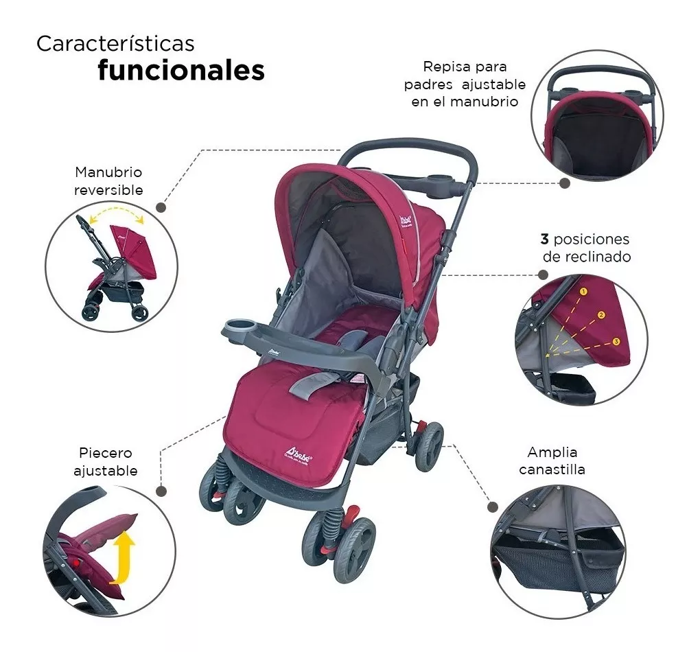 Foto 3 pulgar | Carriola D'bebé Travel System Star Baby color Rosa