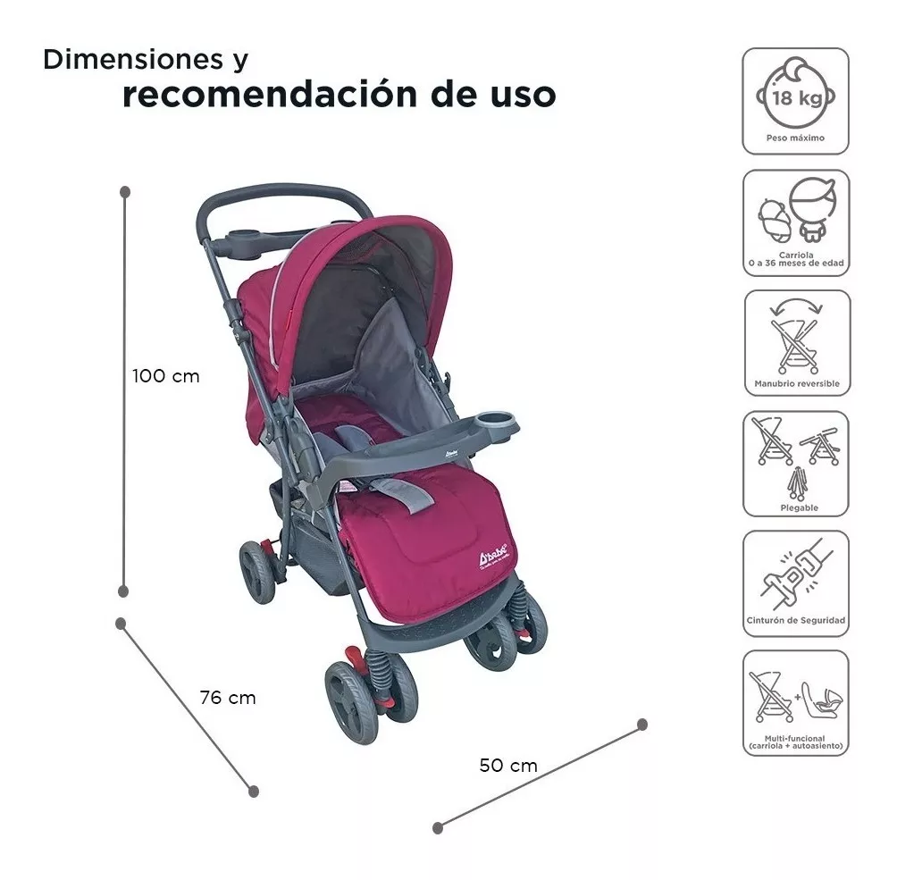 Foto 7 pulgar | Carriola D'bebé Travel System Star Baby color Rosa