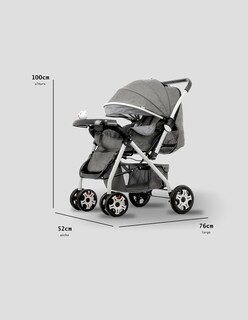 Foto 6 | Carriola Plegable Aoku Baby Ultra Premium Gris