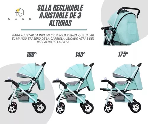 Foto 3 pulgar | Carriola Plegable Aoku Baby Ultra Premium color Verde