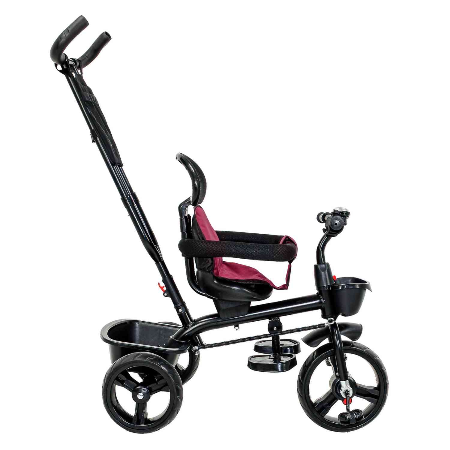 Foto 4 pulgar | Triciclo/Bicicleta/Carriola Little Monkey mkz-Tricininovin color Vino para Bebés de 2-6 Años