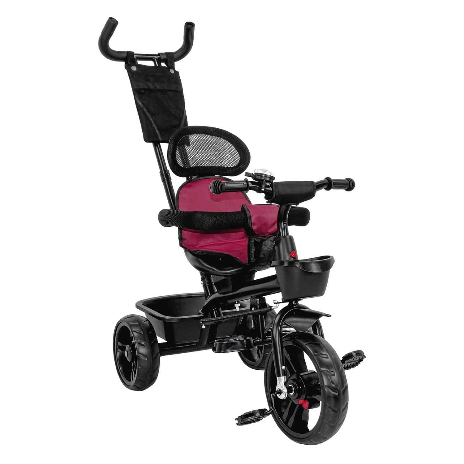Foto 5 pulgar | Triciclo/Bicicleta/Carriola Little Monkey mkz-Tricininovin color Vino para Bebés de 2-6 Años