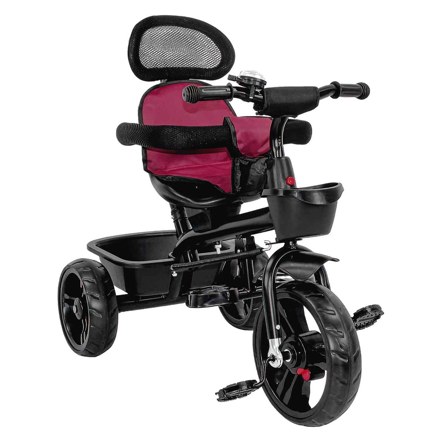 Foto 8 pulgar | Triciclo/Bicicleta/Carriola Little Monkey mkz-Tricininovin color Vino para Bebés de 2-6 Años
