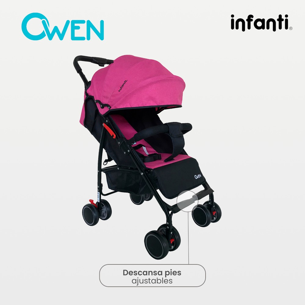 Foto 6 pulgar | Carriola Owen Infanti Compacta y Plegable Rosa