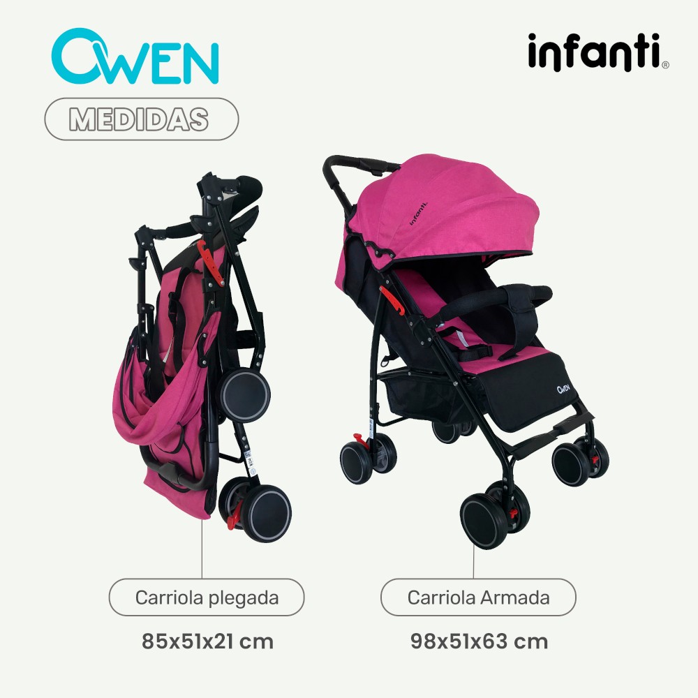 Foto 6 | Carriola Owen Infanti Compacta y Plegable Rosa