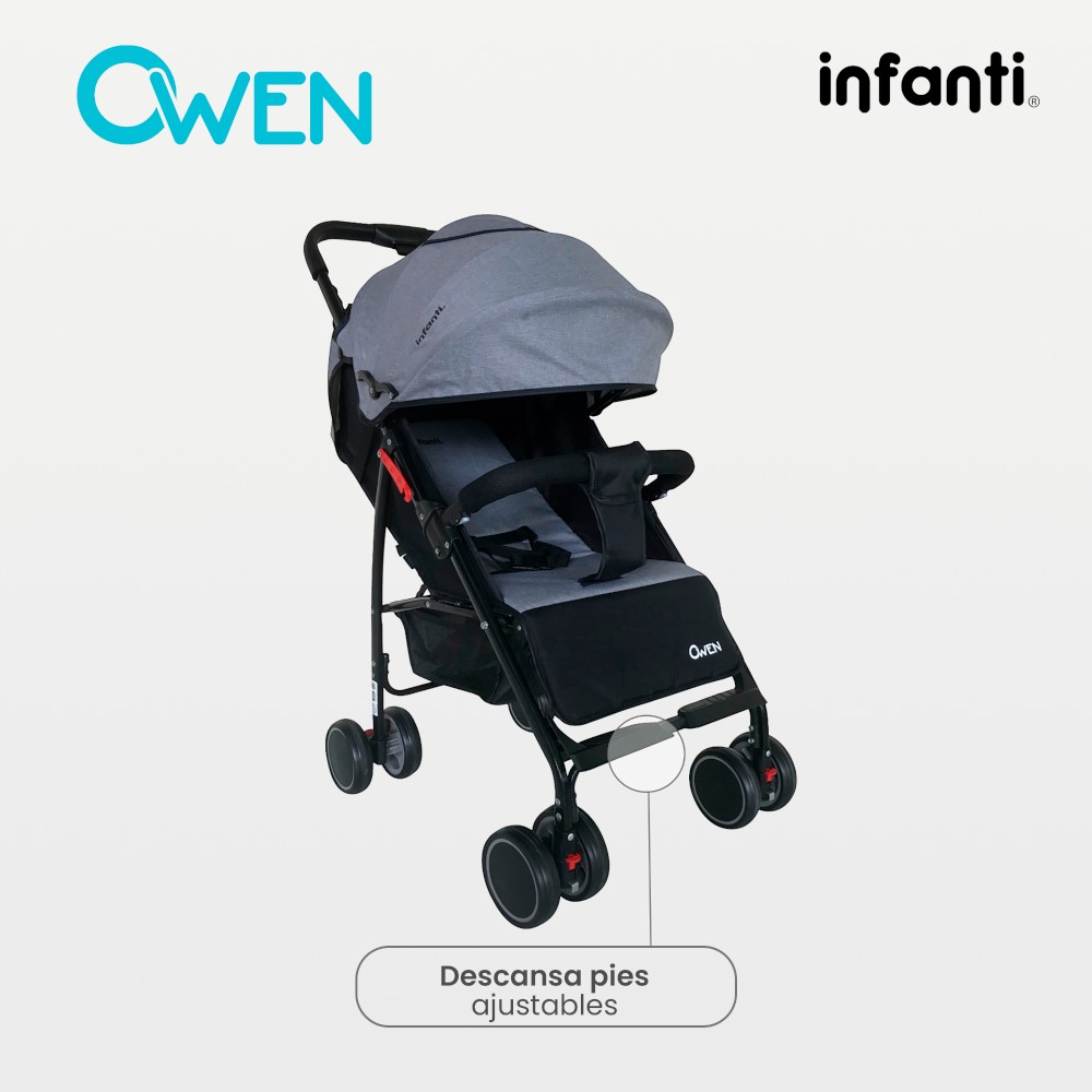 Foto 6 pulgar | Carriola Owen Infanti Compacta y Plegable Gris