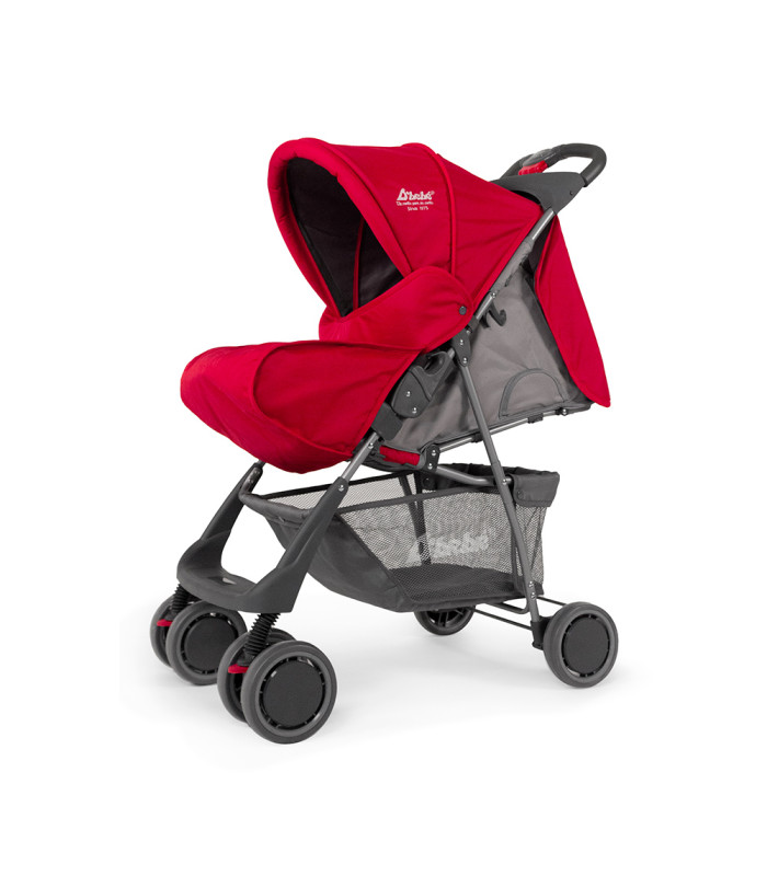 Carriola D bebé CITI-2023 Ultra Plegable con Charola 6 a 24 Meses 15 KG Rojo